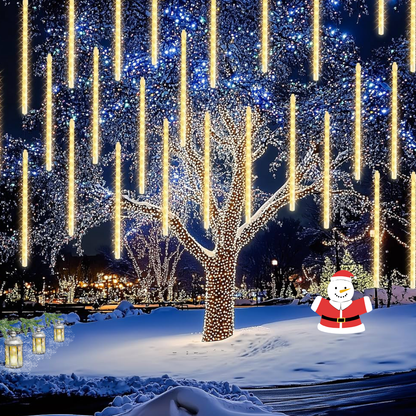 8 Tubes LED Meteor Shower Lights, Outdoor Solar Christmas Decoration Light String, Fairy Lights for Street Garden Yard